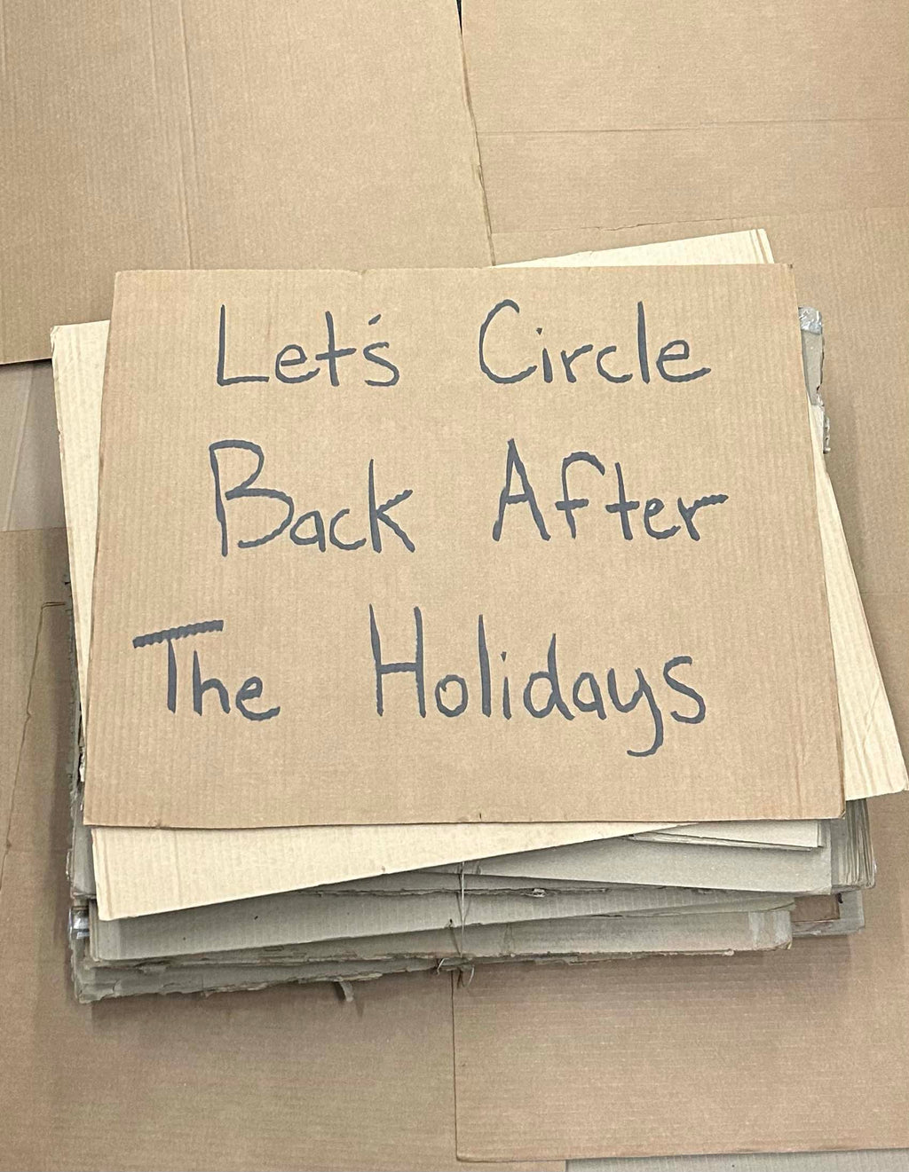Let's Circle Back After The Holidays