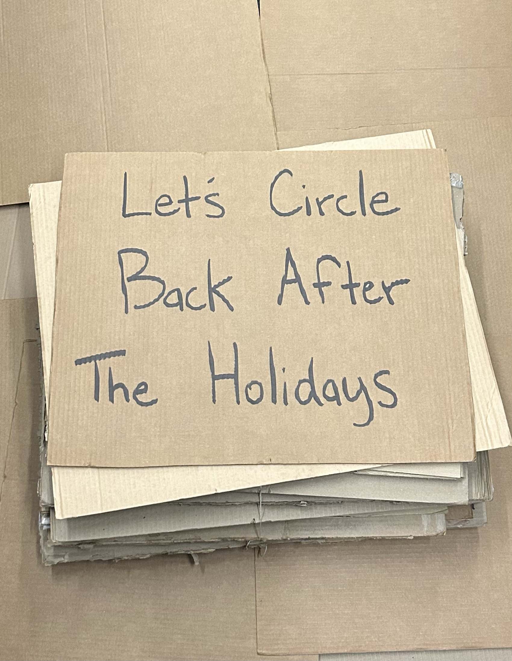 Let's Circle Back After The Holidays