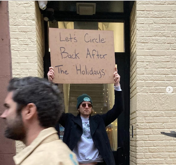 Let's Circle Back After The Holidays Sign